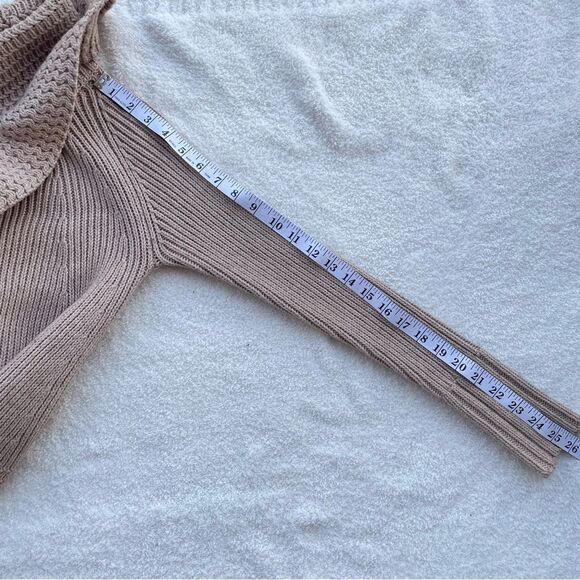 Anthropologie Shae Tan Sweater Tunic Top Knit Cotton Cashmere Blend Soft Size XS - Picture 9 of 9